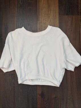 Offline by Aerie cropped, waffle top